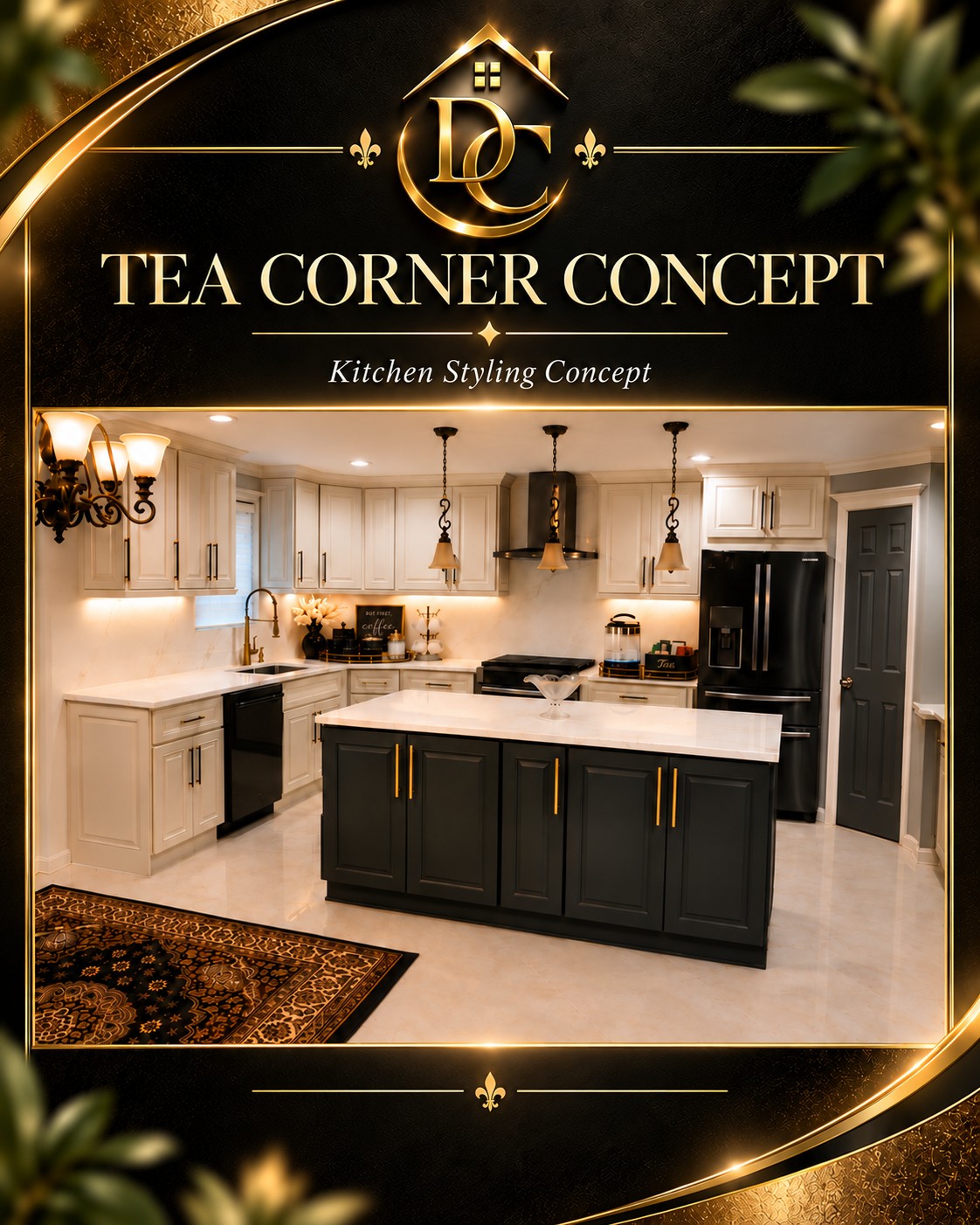 Proposed overall Tea Corner kitchen styling concept
